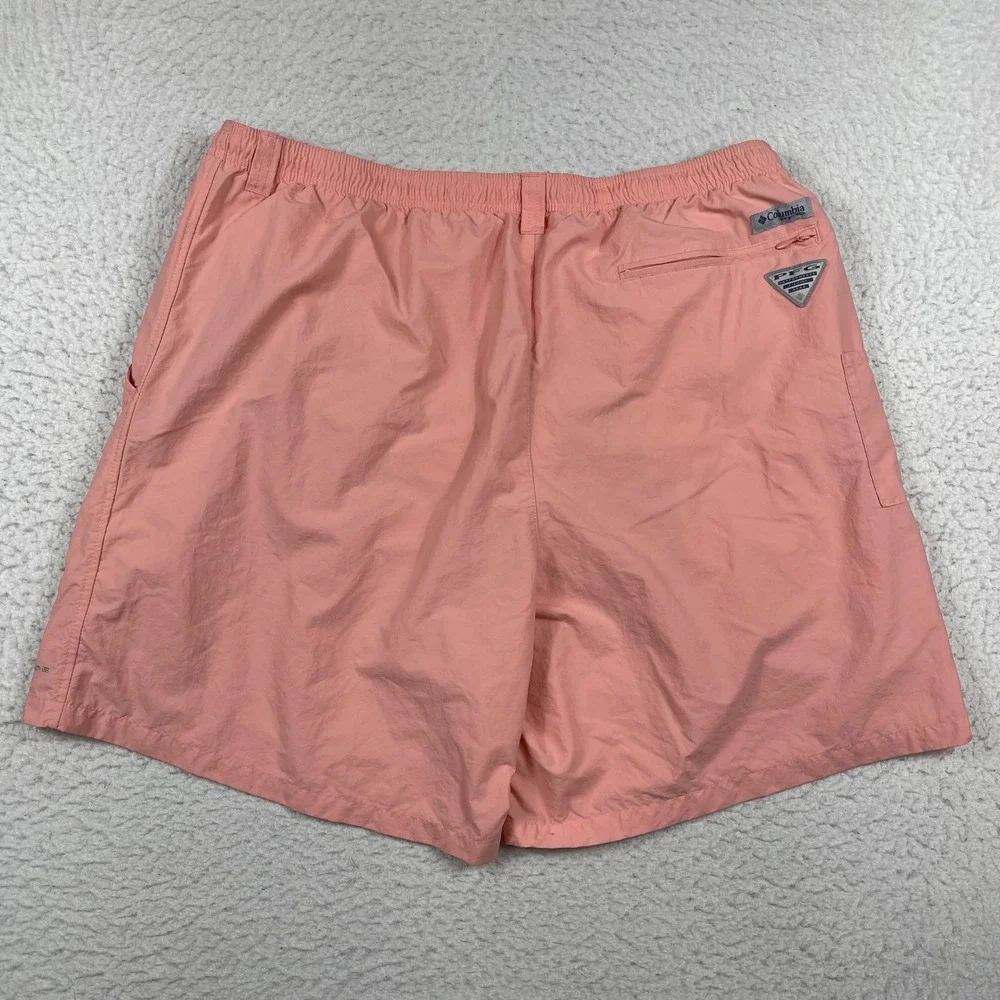 Columbia PFG Fishing Shorts Mens‎ XXL Pink Omni-Shade Mesh Liner Performance